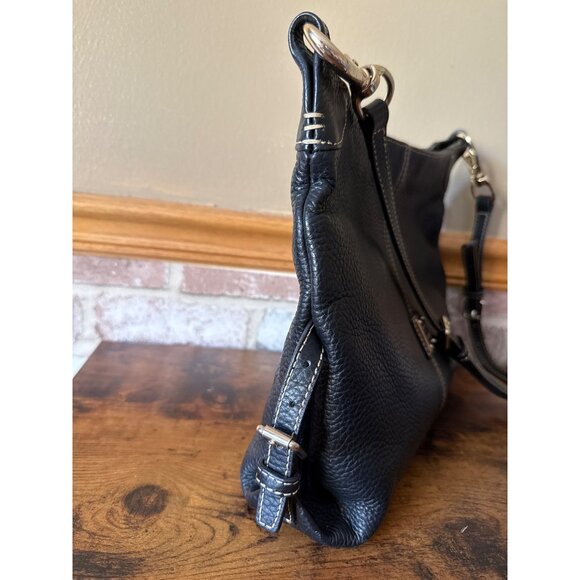 Dooney & Bourke Black Pebble Leather Crossbody Bag With Adjustable Strap - Picture 6 of 16